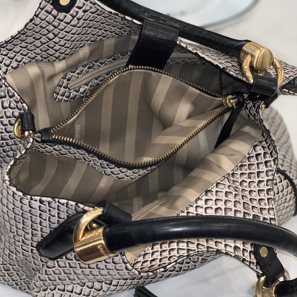 Brahmin Combo! Crocodile Shoulder Bag & Wallet - Picture 6 of 8